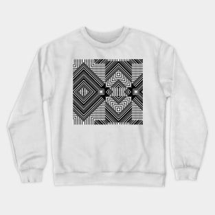 Black And White Polka Geometricals Crewneck Sweatshirt